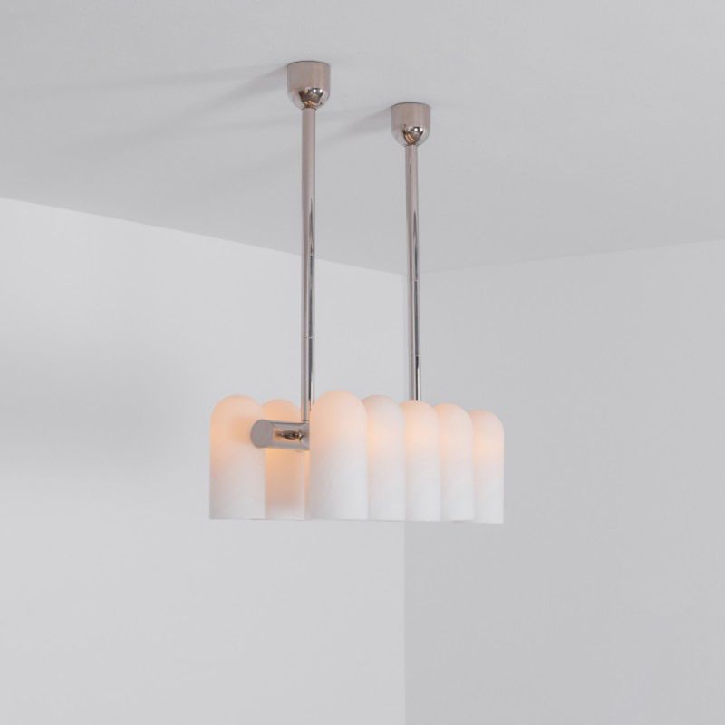 Schwung Odyssey Linear Chandelier Polished Nickel | Extra Small